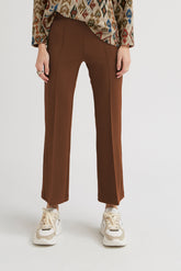 PONTE DI ROMA KNIT-CROPPED FLARED TROUSERS